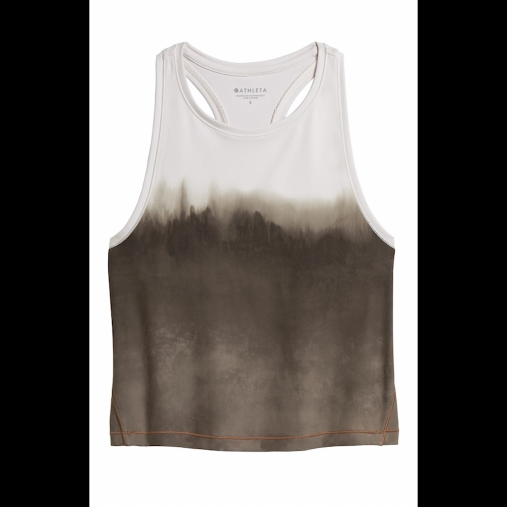 Athleta Shanti Watercolor Stripe Crop Workout Tank